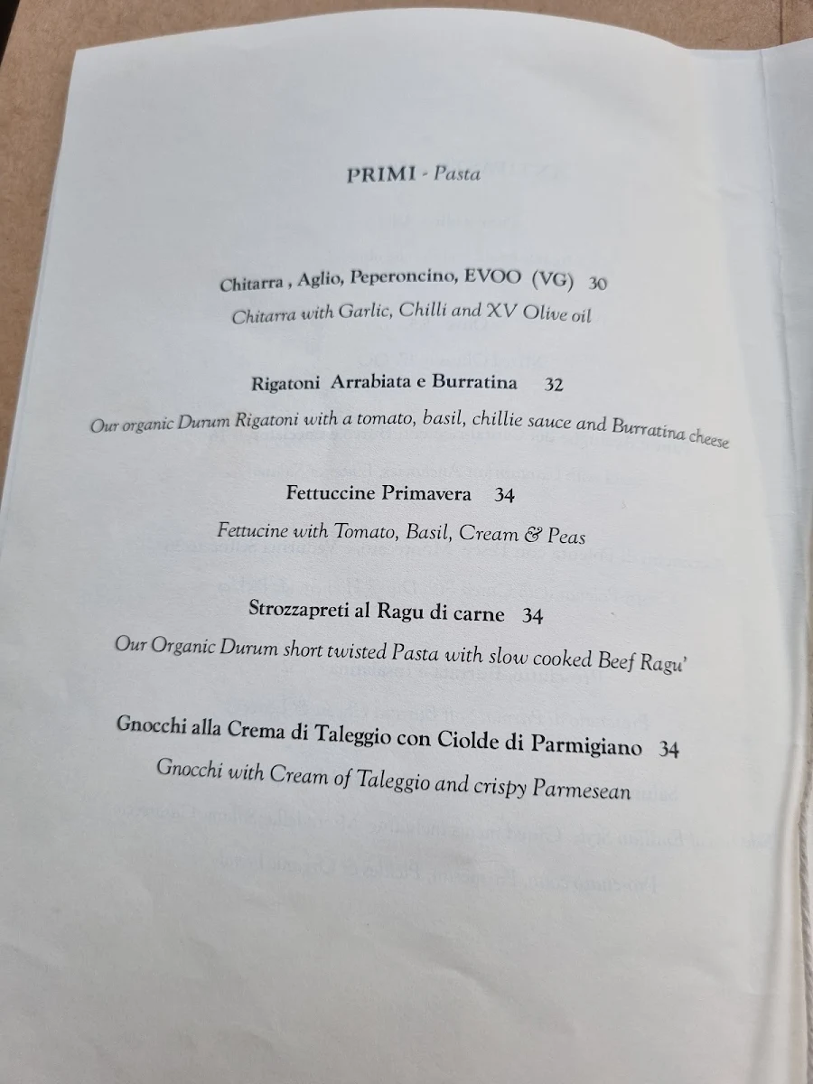 Menu, Pasta Emilia