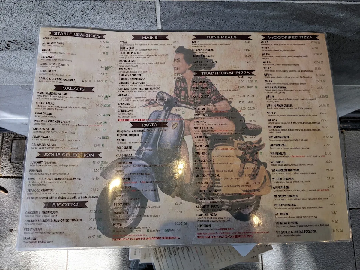 Menu, Stella Pizza Altona