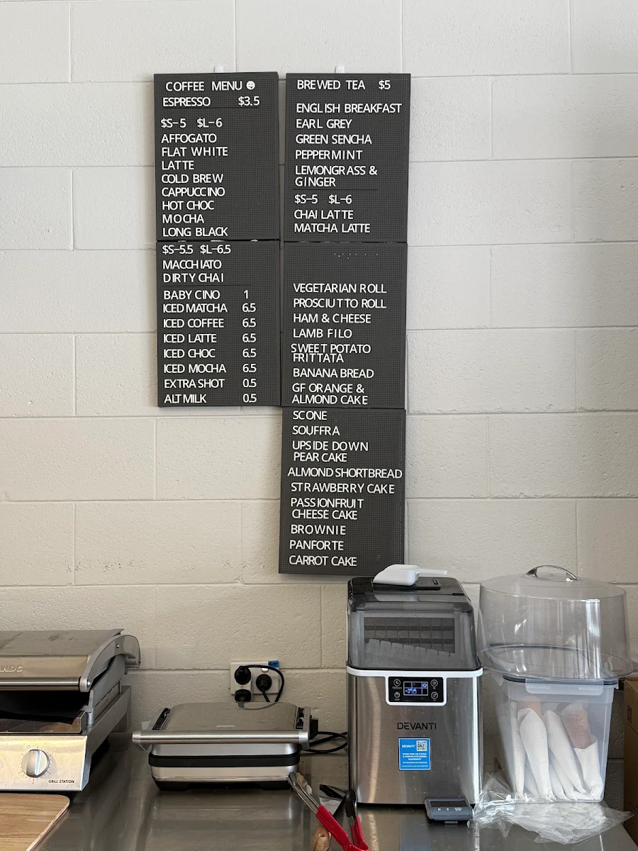 Menu, Harrison St Coffee