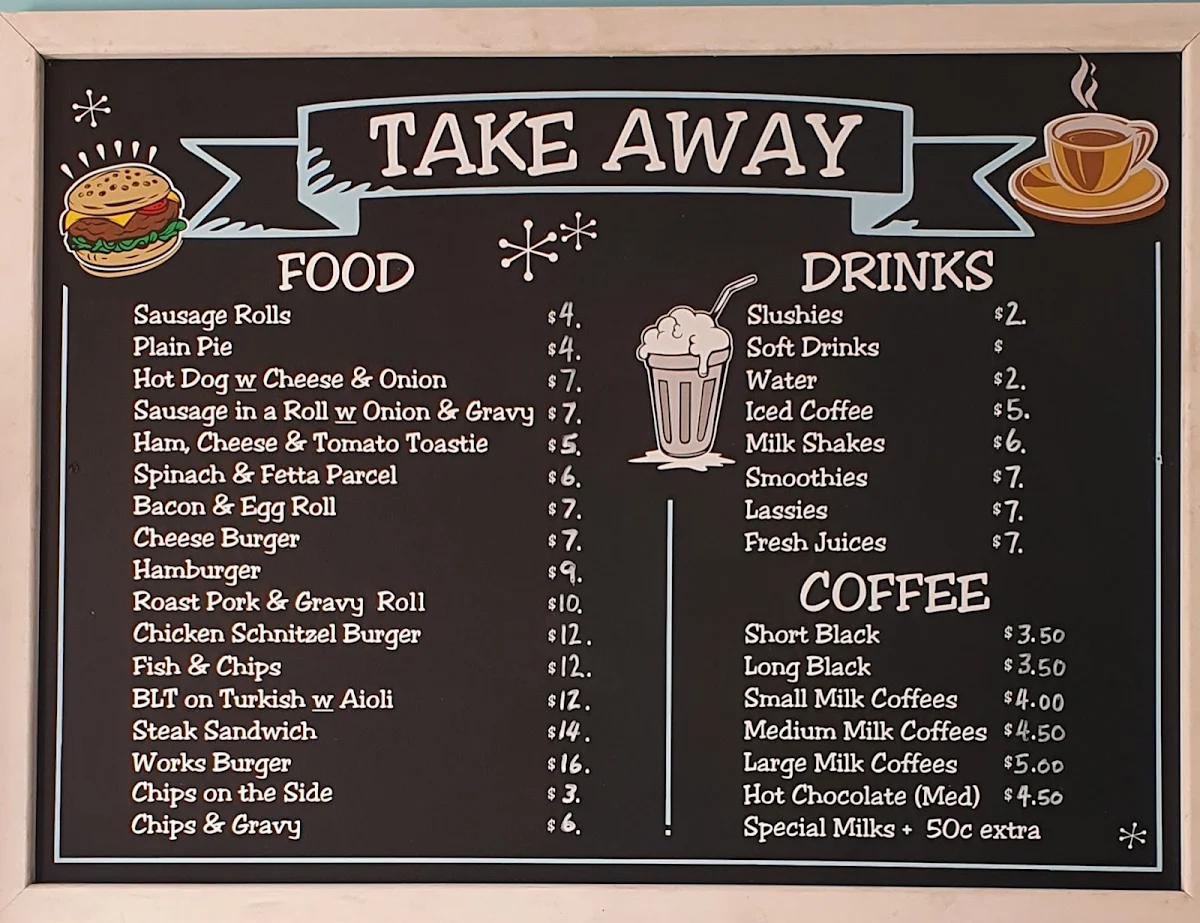 Menu, Metro Diner Taree
