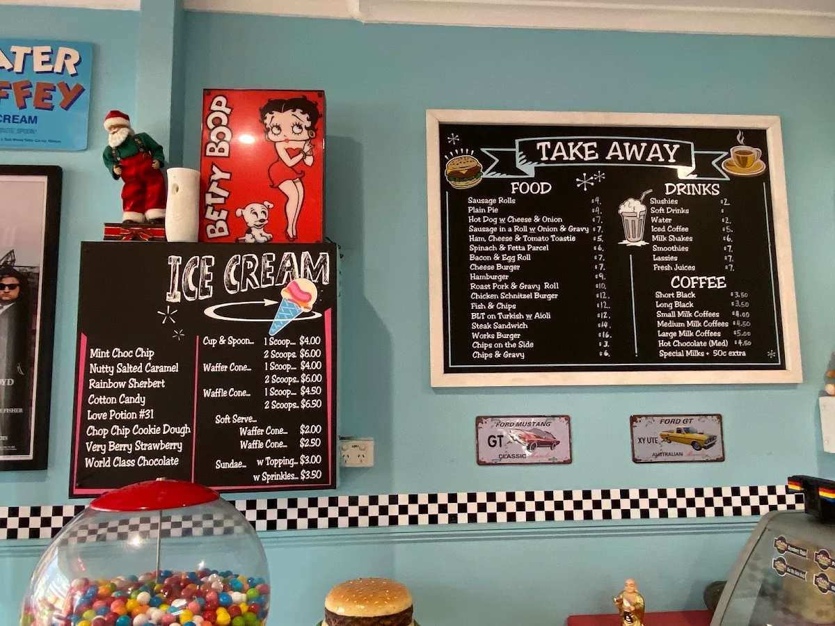 Menu, Metro Diner Taree