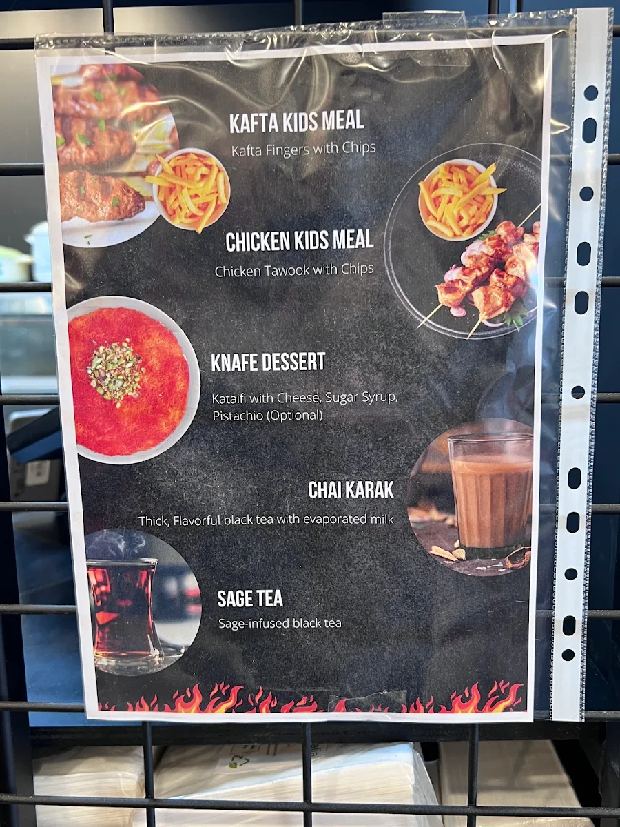 Menu, Kanoon Grills