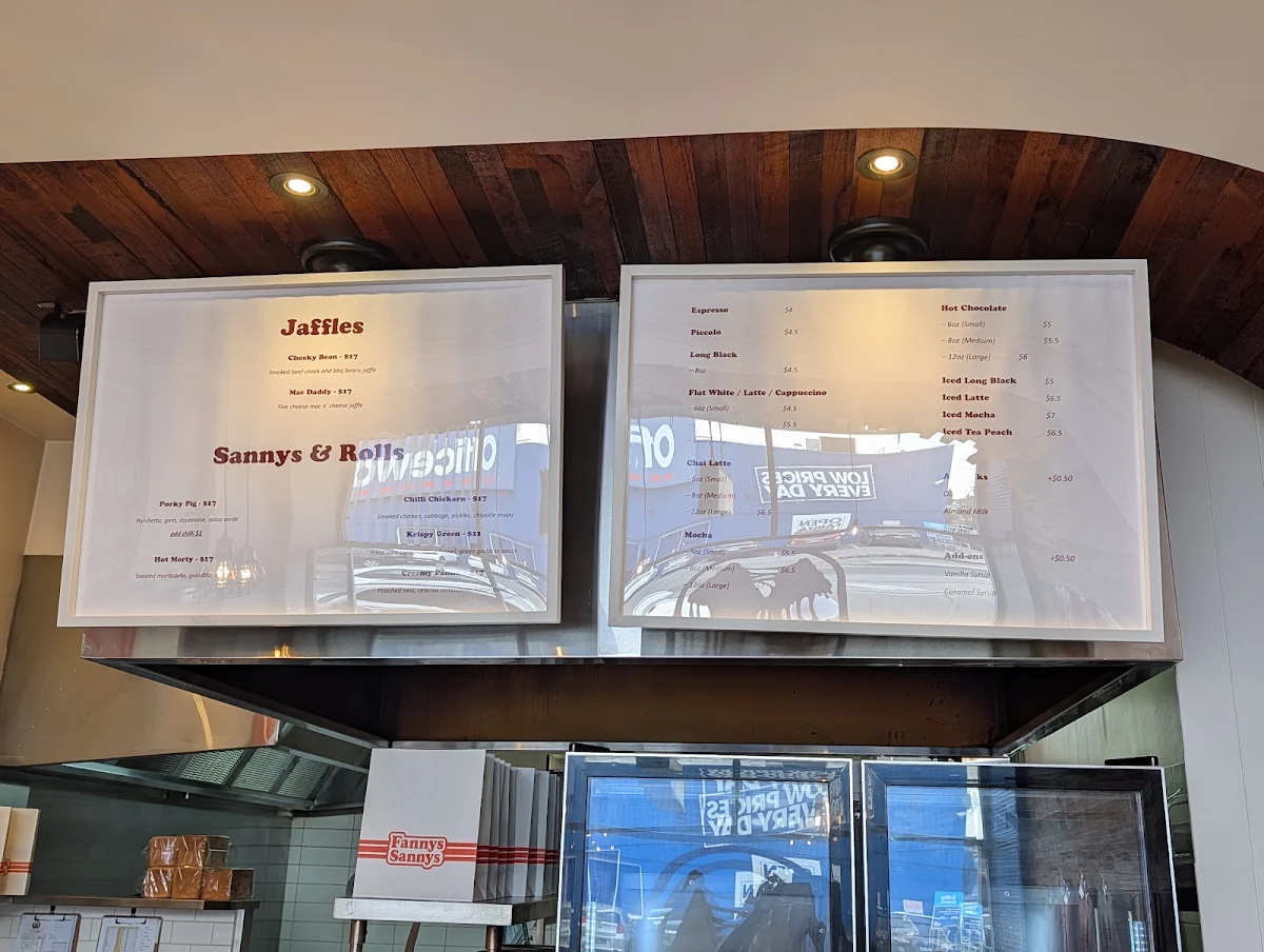 Menu, Fannys Sannys