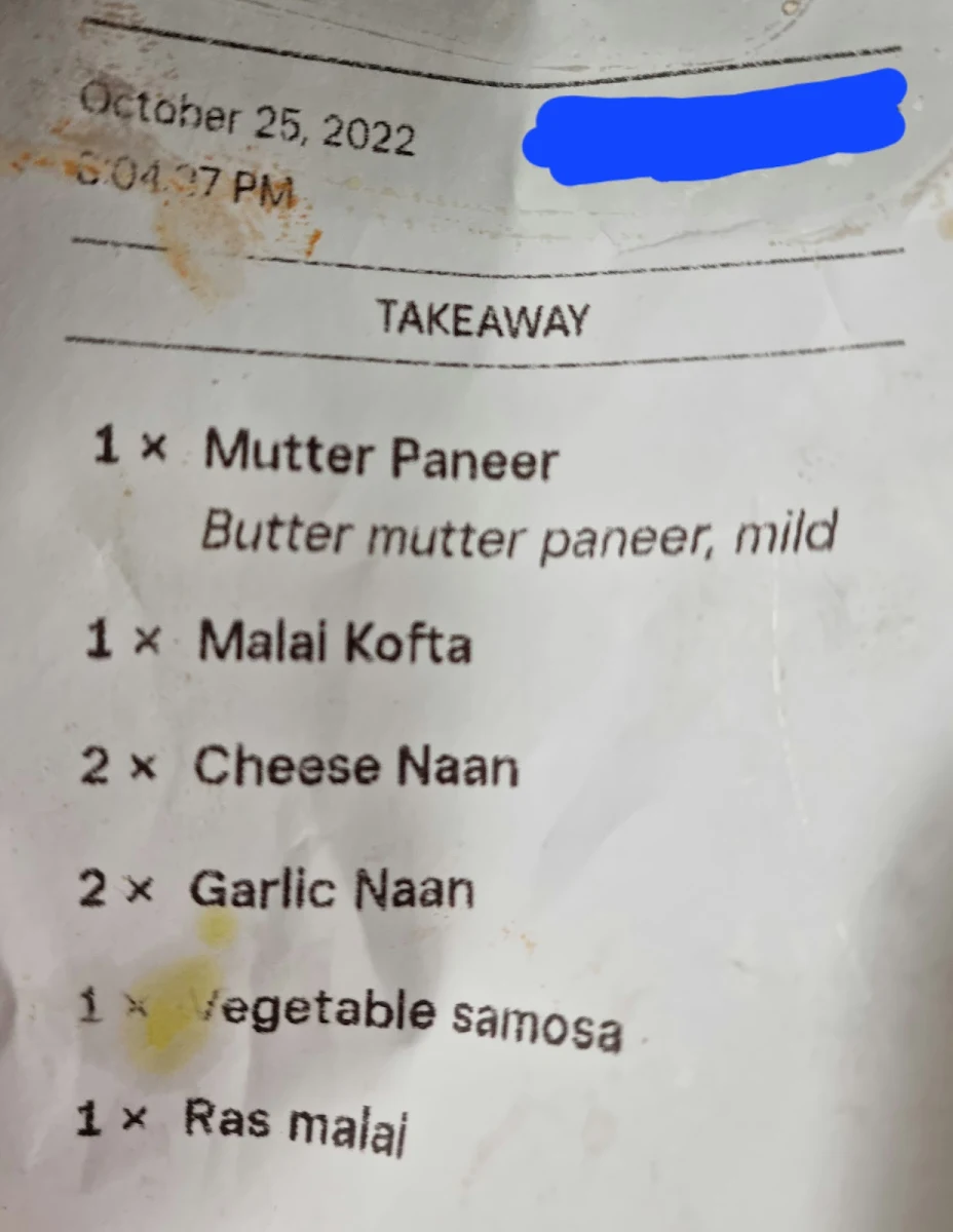 Menu, Himalaya Rockdale