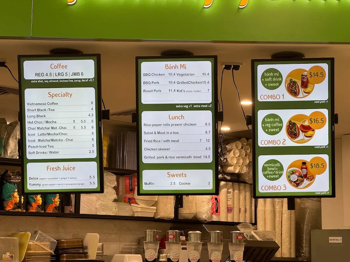 Menu, Banh Mi Yummy Yummy