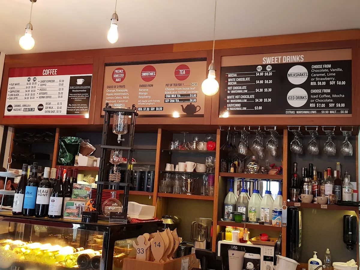 Menu, Elevation Cafe