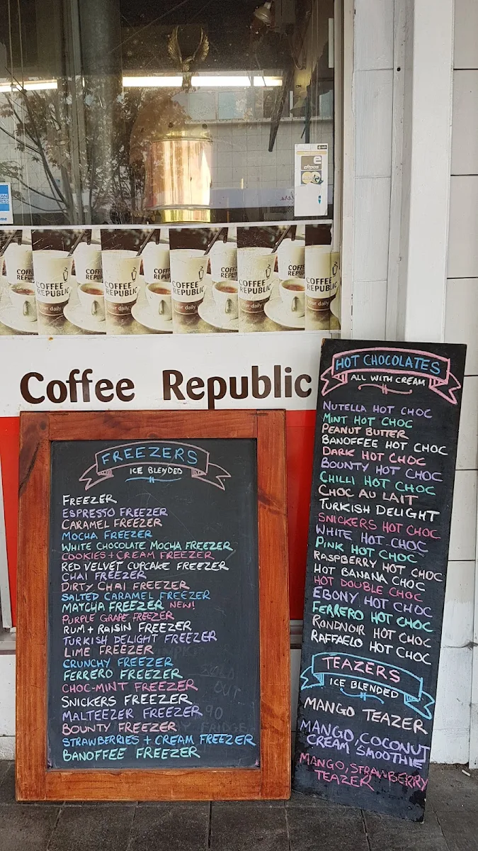 Menu, Coffee Republic