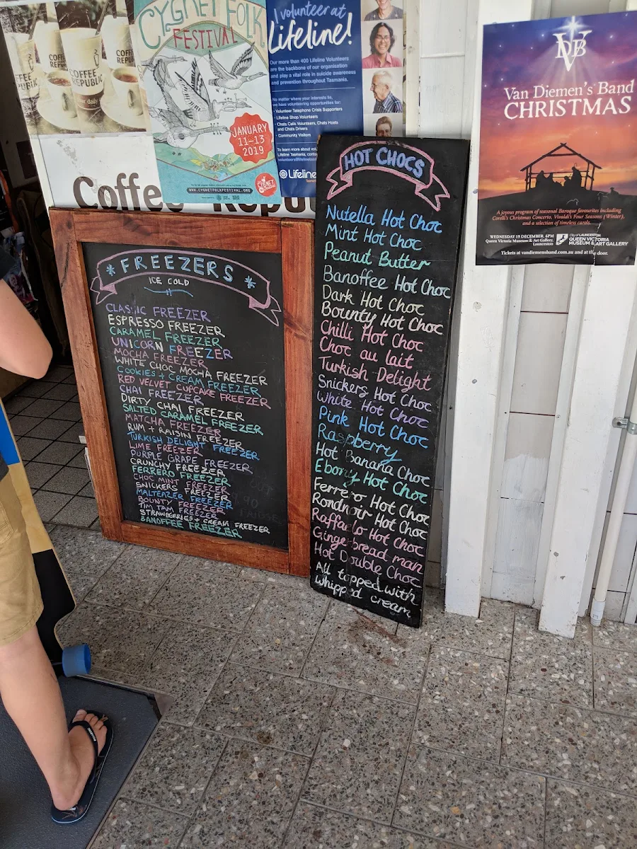 Menu, Coffee Republic