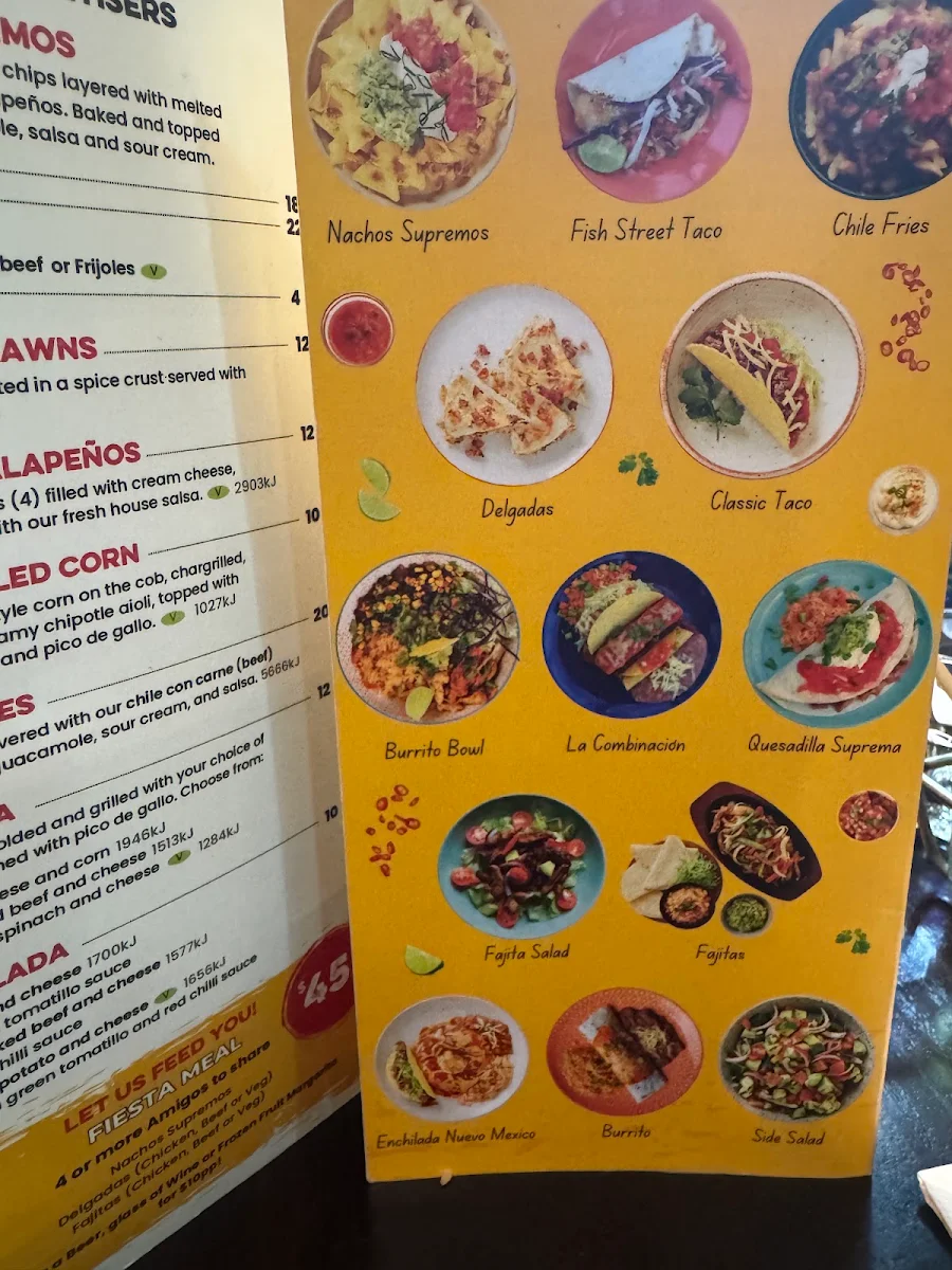 Menu, Taco Bill - Epping
