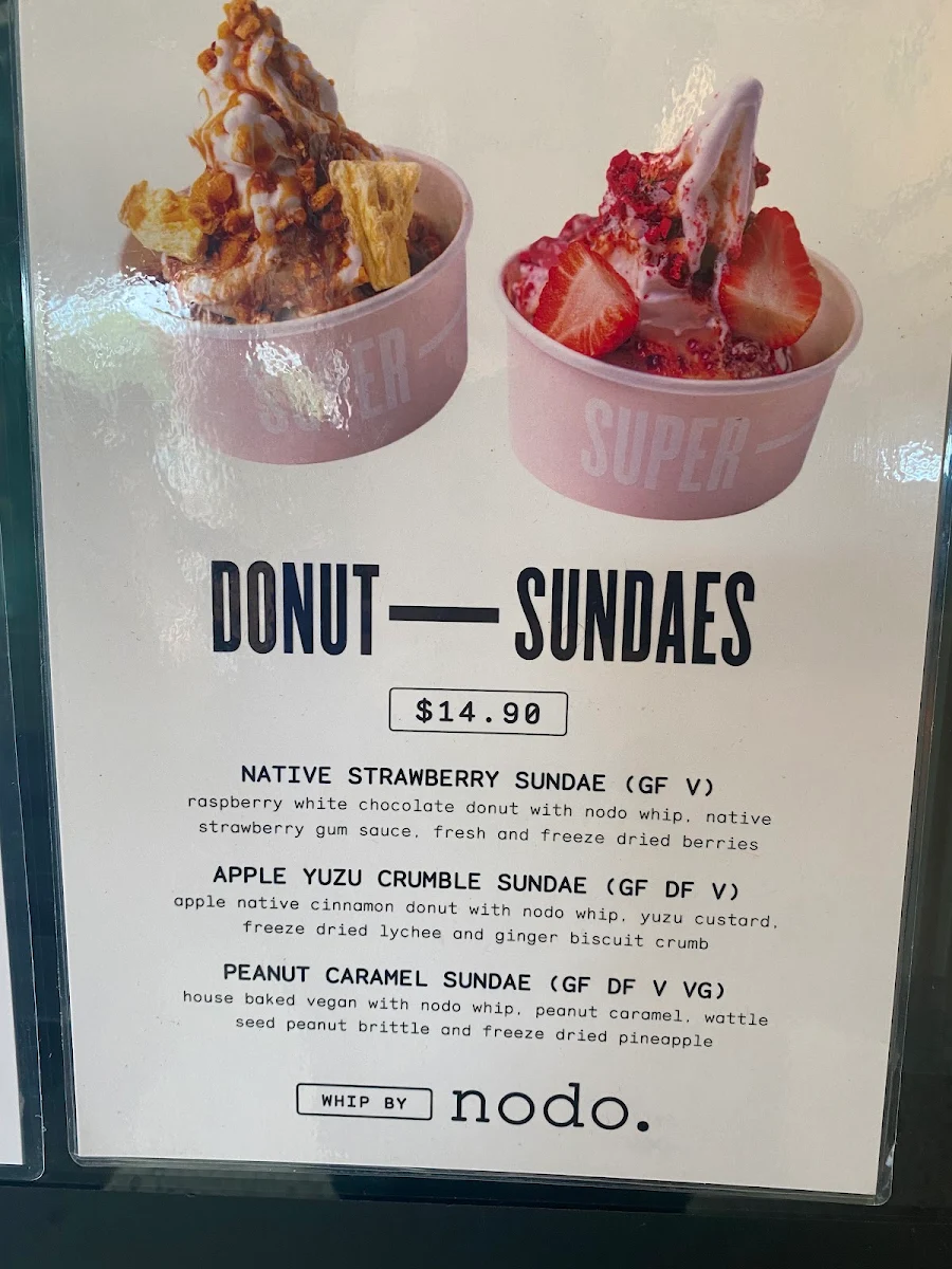 Menu, Nodo South Bank