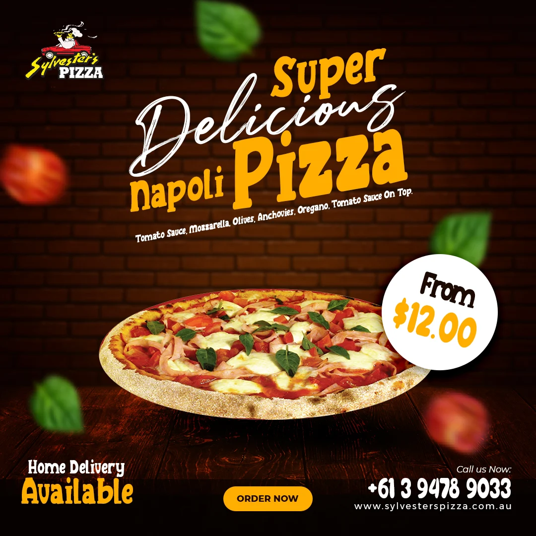 Menu, Sylvester's Pizza
