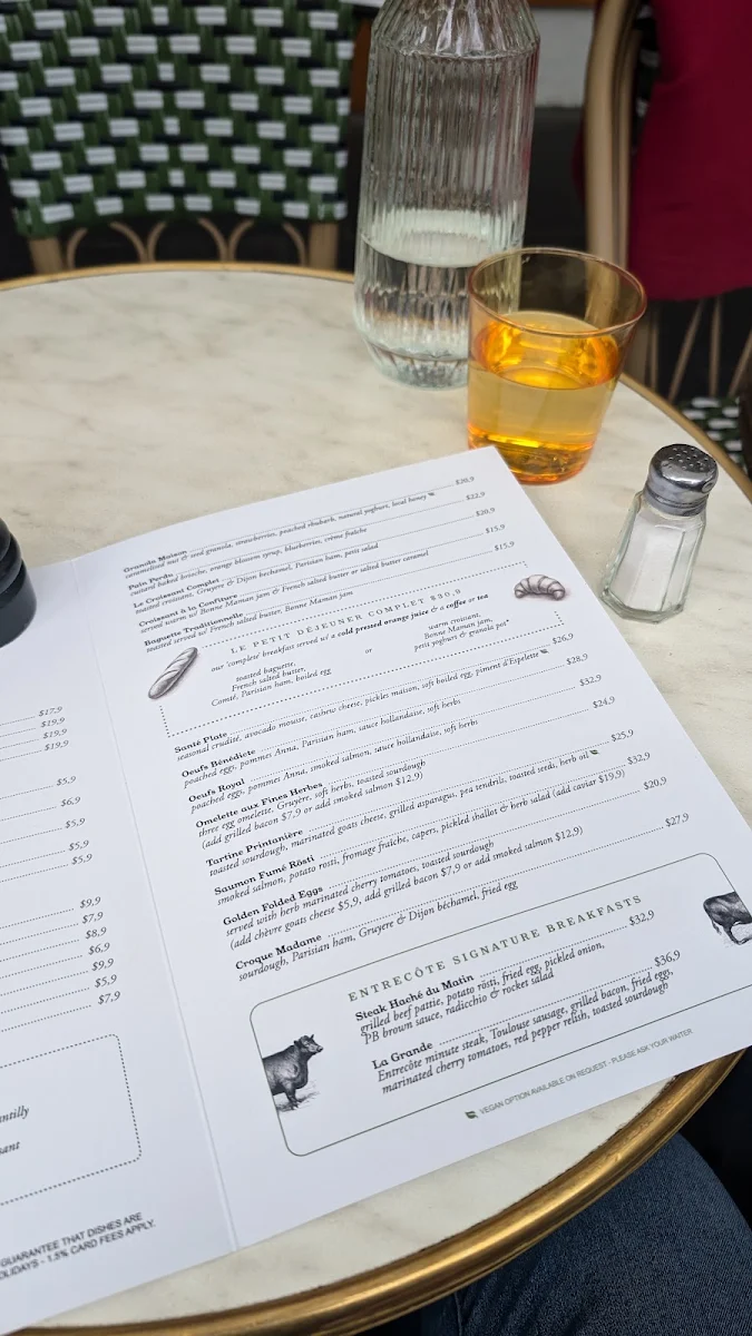 Menu, Entrecôte