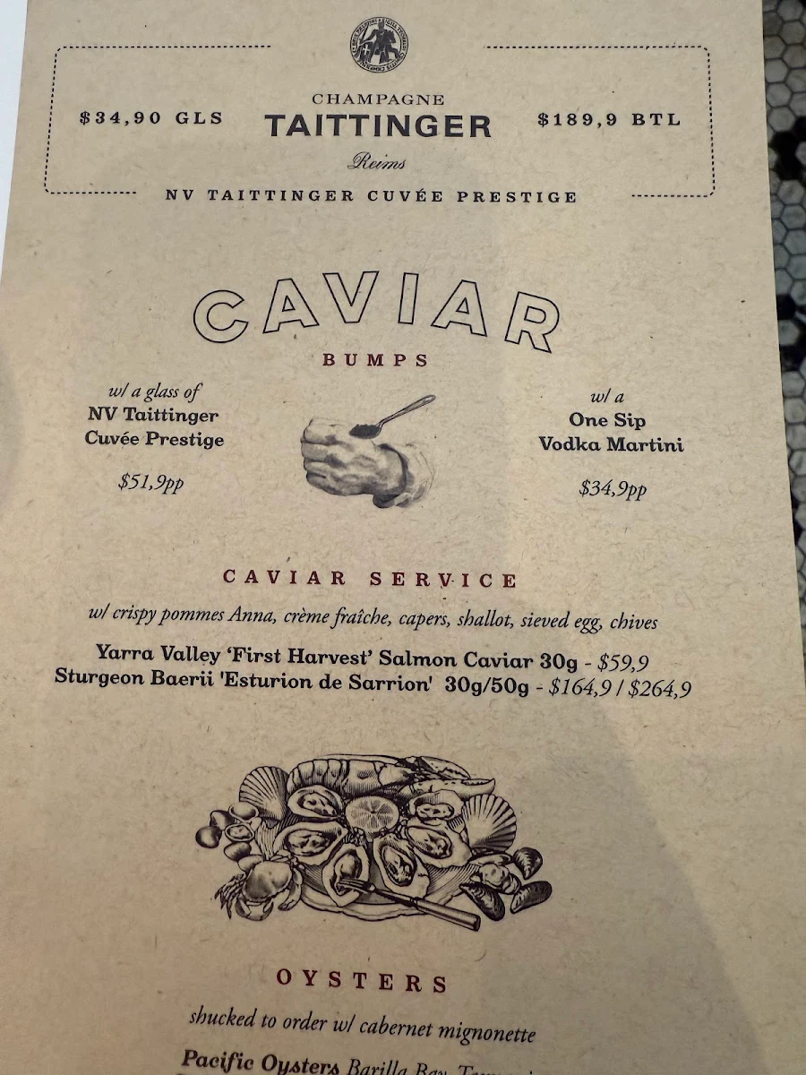 Menu, Entrecôte