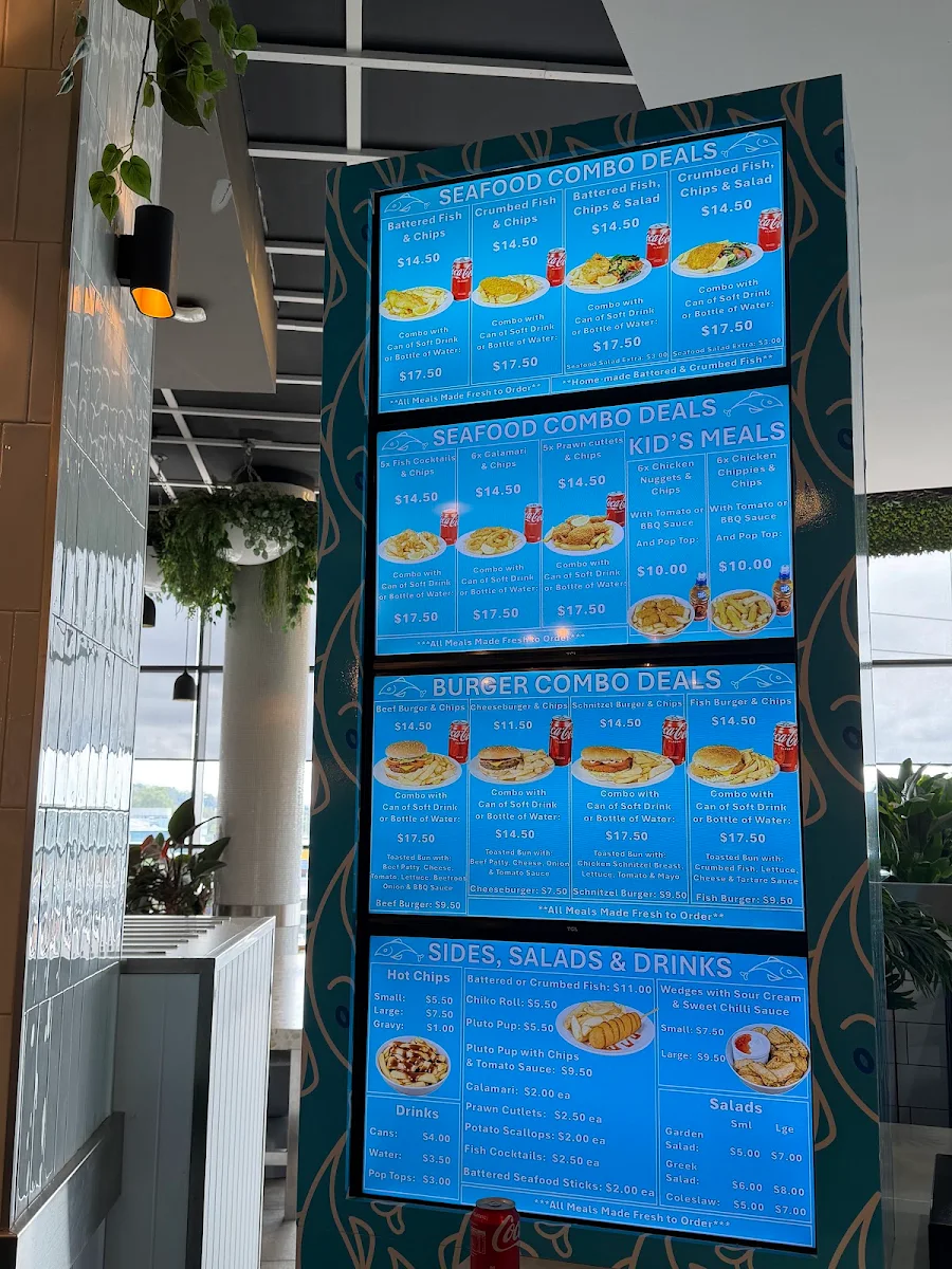 Menu, Simon's Fish & Chips