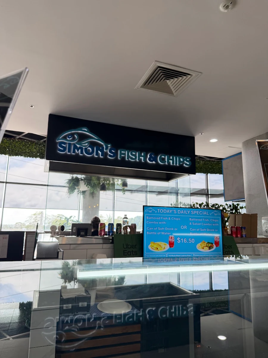 Menu, Simon's Fish & Chips