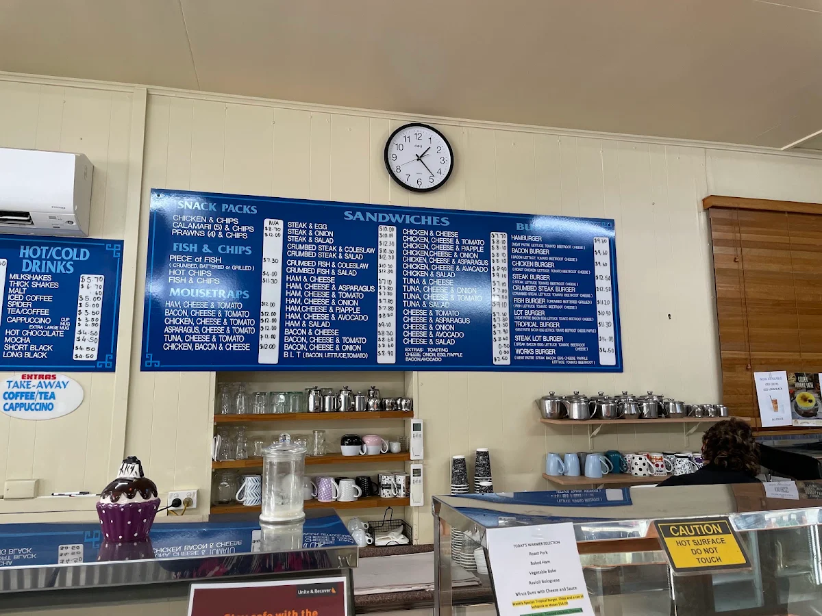 Menu, Majestic Cafe