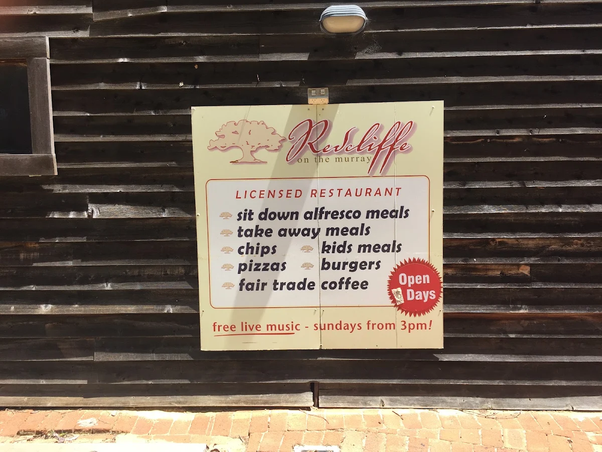 Menu, Redcliffe on The Murray