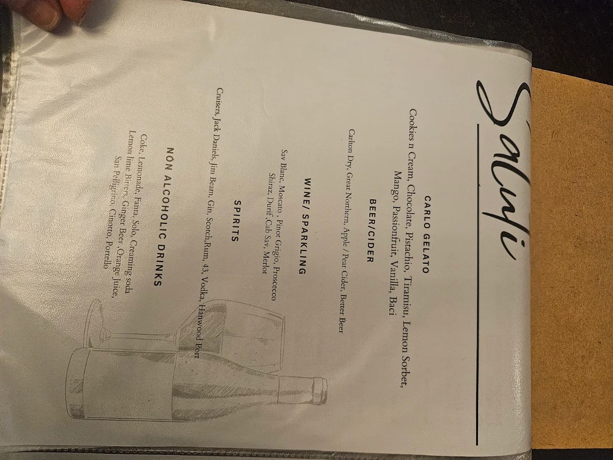Menu, Rivadestra Pizza & Pasta