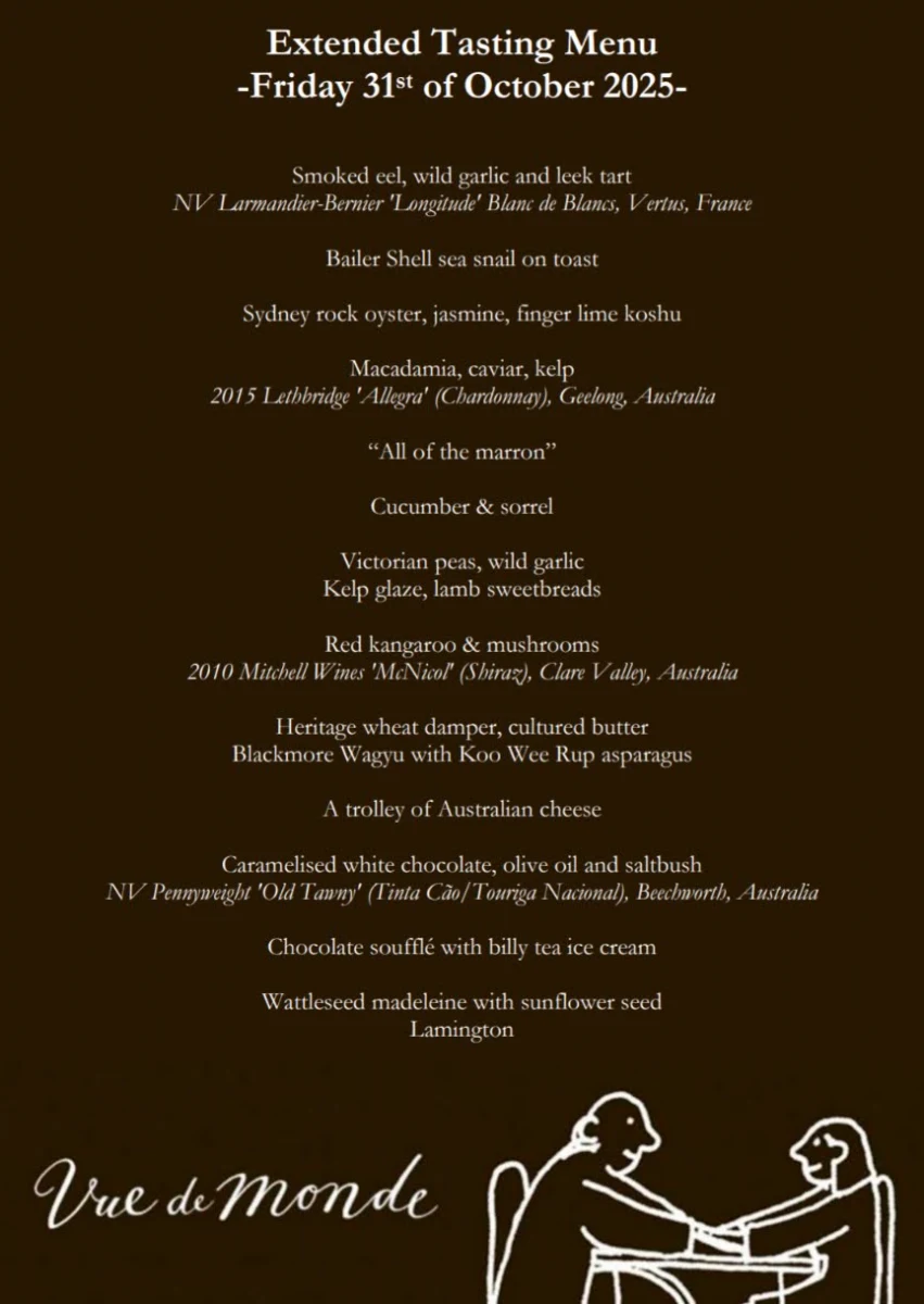 Menu, Vue de monde