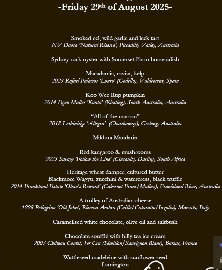 Menu, Vue de monde