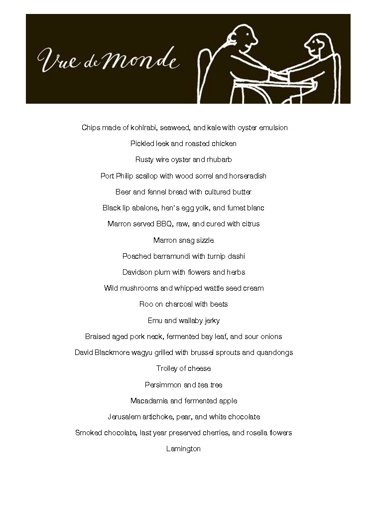 Menu, Vue de monde