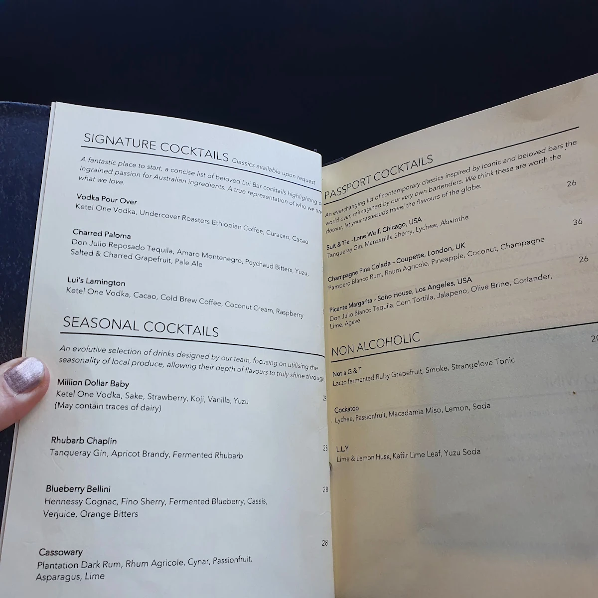 Menu, Vue de monde