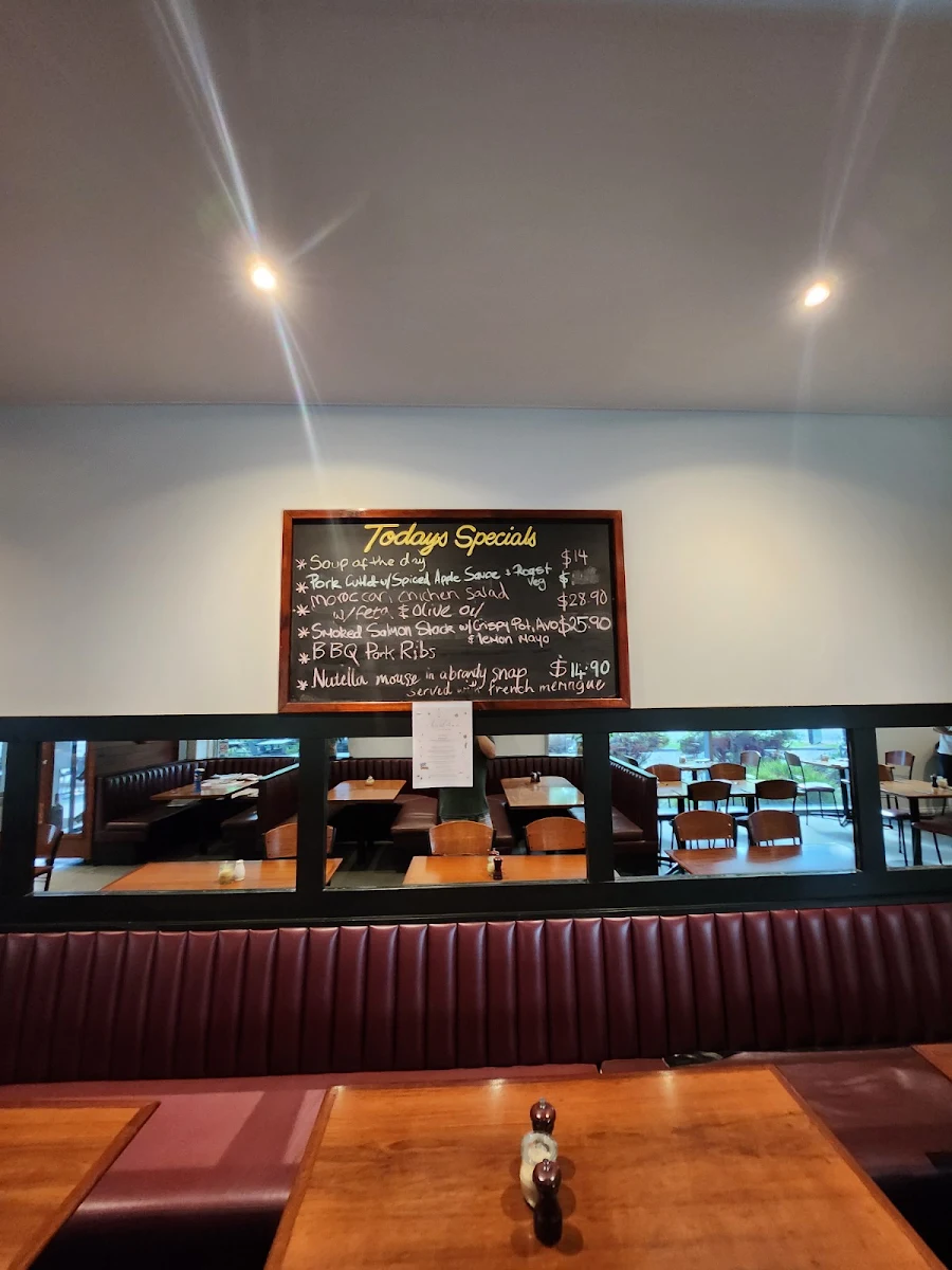 Menu, Cafe Oggi