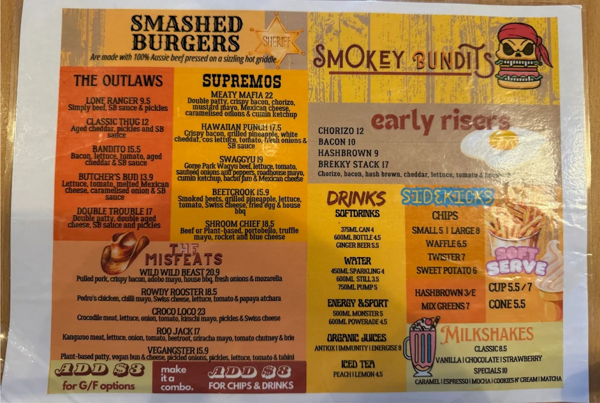 Menu, Smokey Bundits