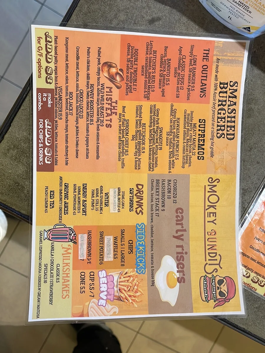 Menu, Smokey Bundits