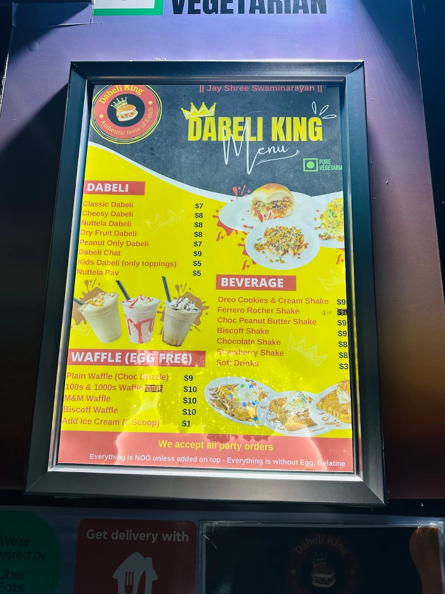 Menu, Dabeli King