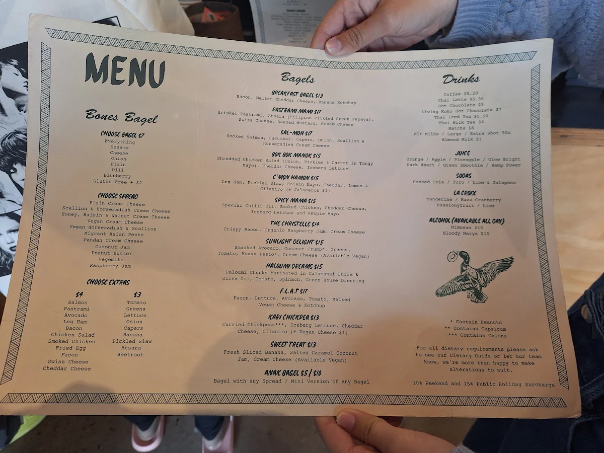 Menu, Migrant Coffee