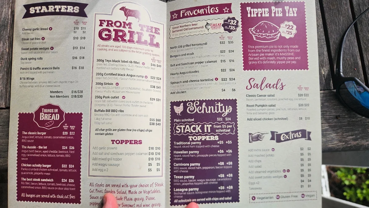 Menu, Dugandan Hotel