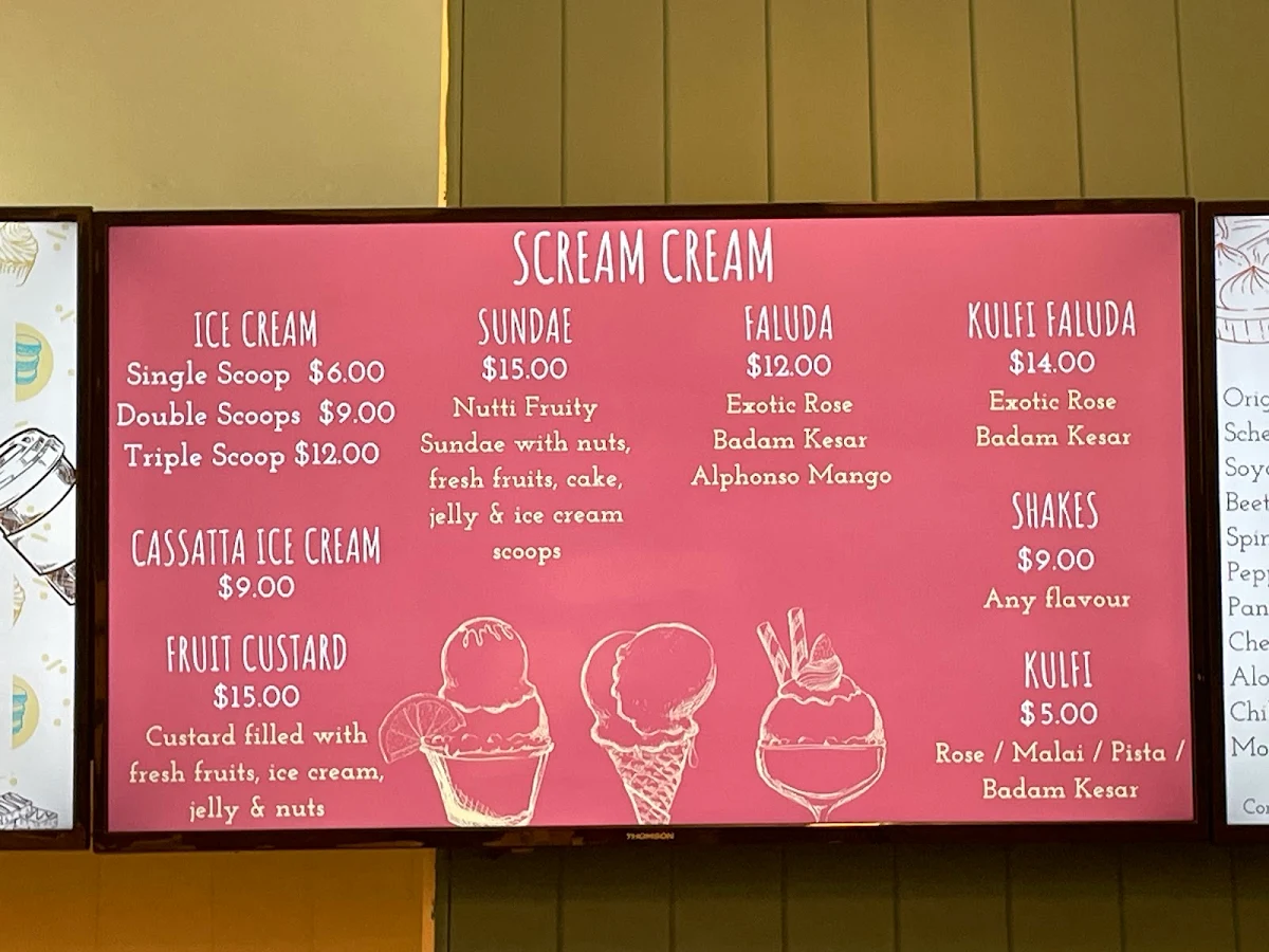 Menu, Icy Spicy Zillmere