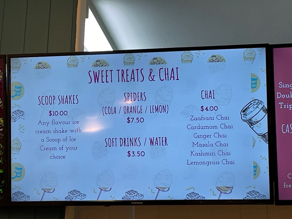 Menu, Icy Spicy Zillmere