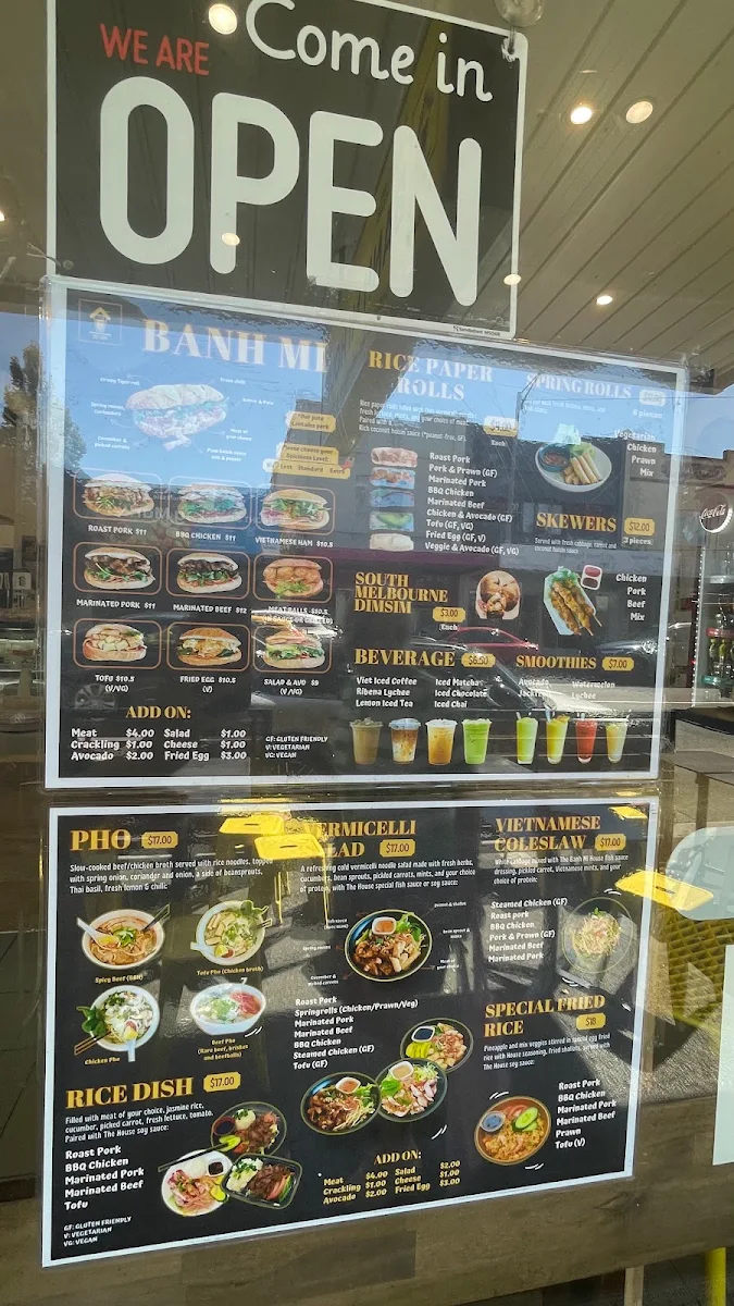 Menu, The Little Banh Mi House