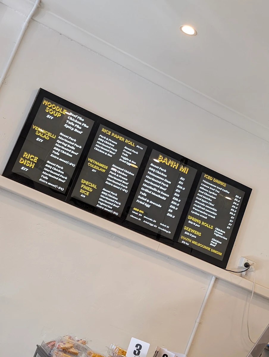 Menu, The Little Banh Mi House