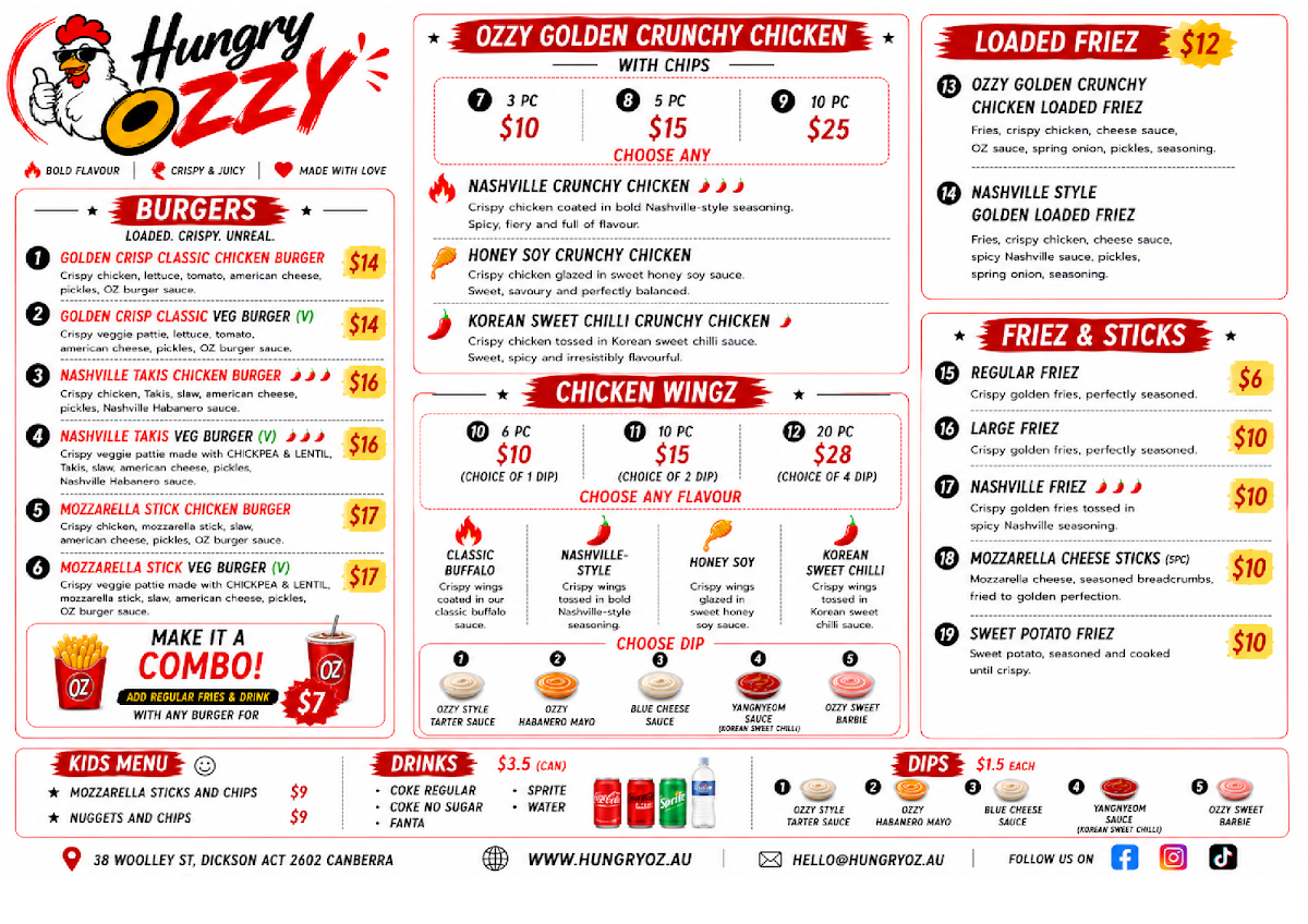 Menu, Hungry OZZY