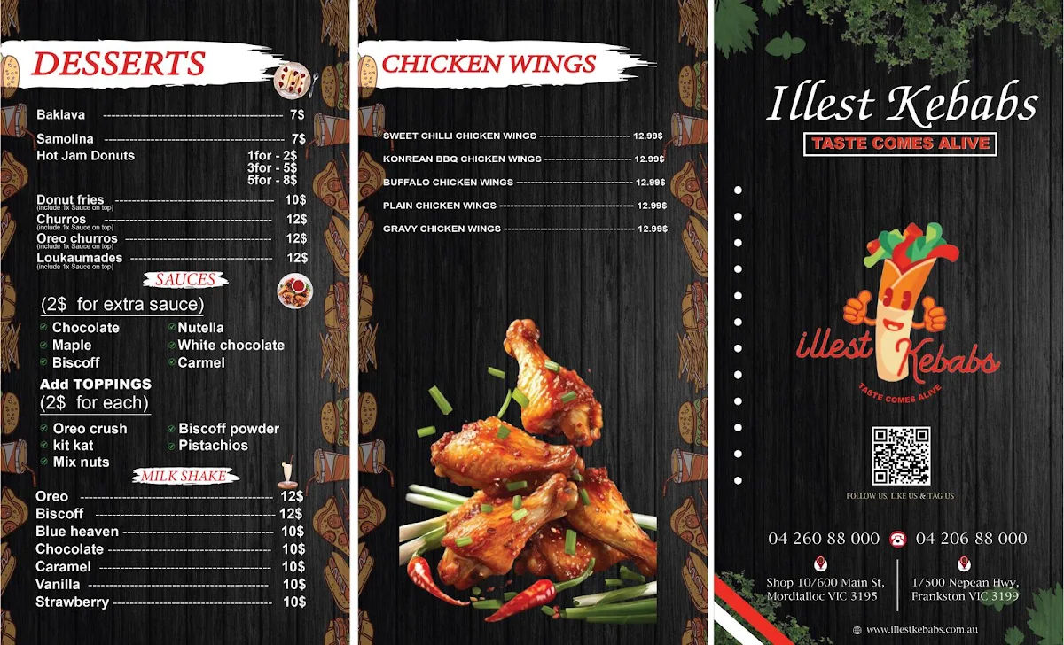 Menu, ILLEST KEBABS