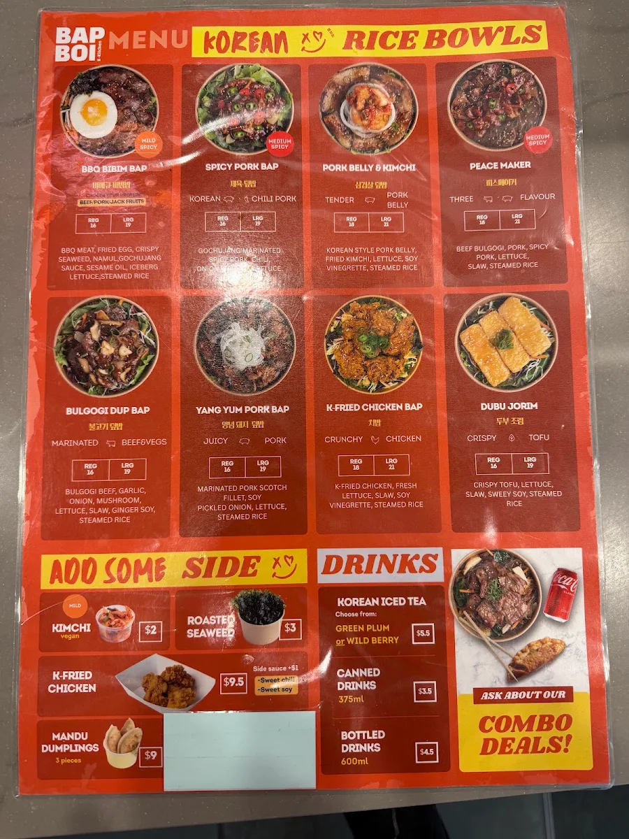 Menu, bapboi Korean BBQ (Northlake)