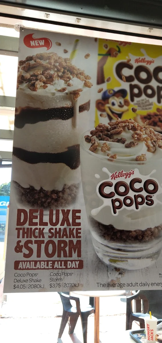 Menu, Hungry Jack's Burgers Pakenham