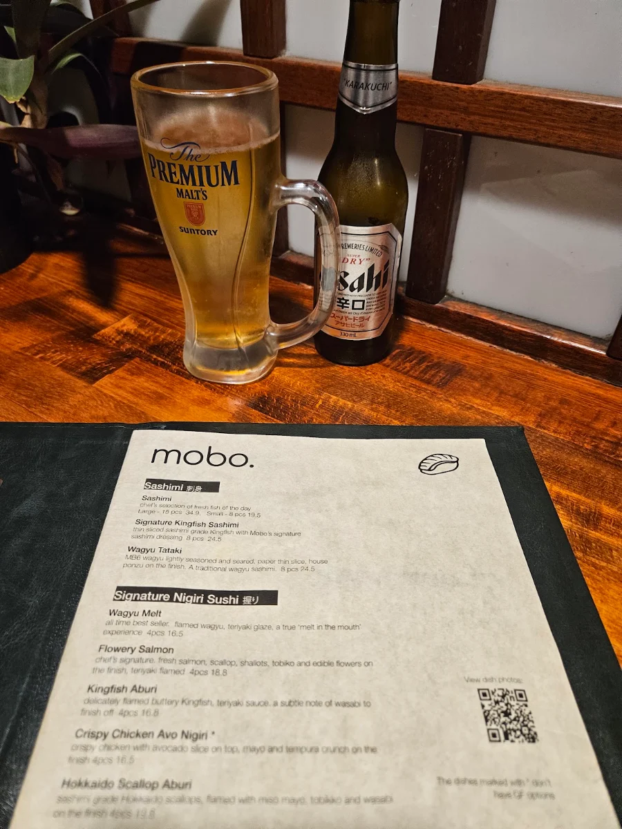 Menu, Mobo Restaurant