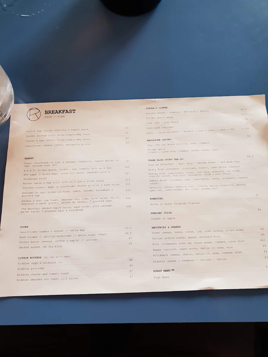 Menu, Rocker
