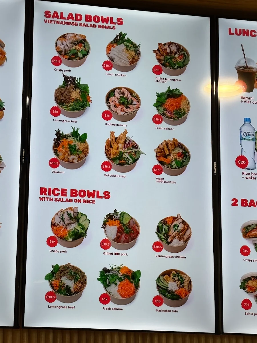 Menu, Bammi Lonsdale