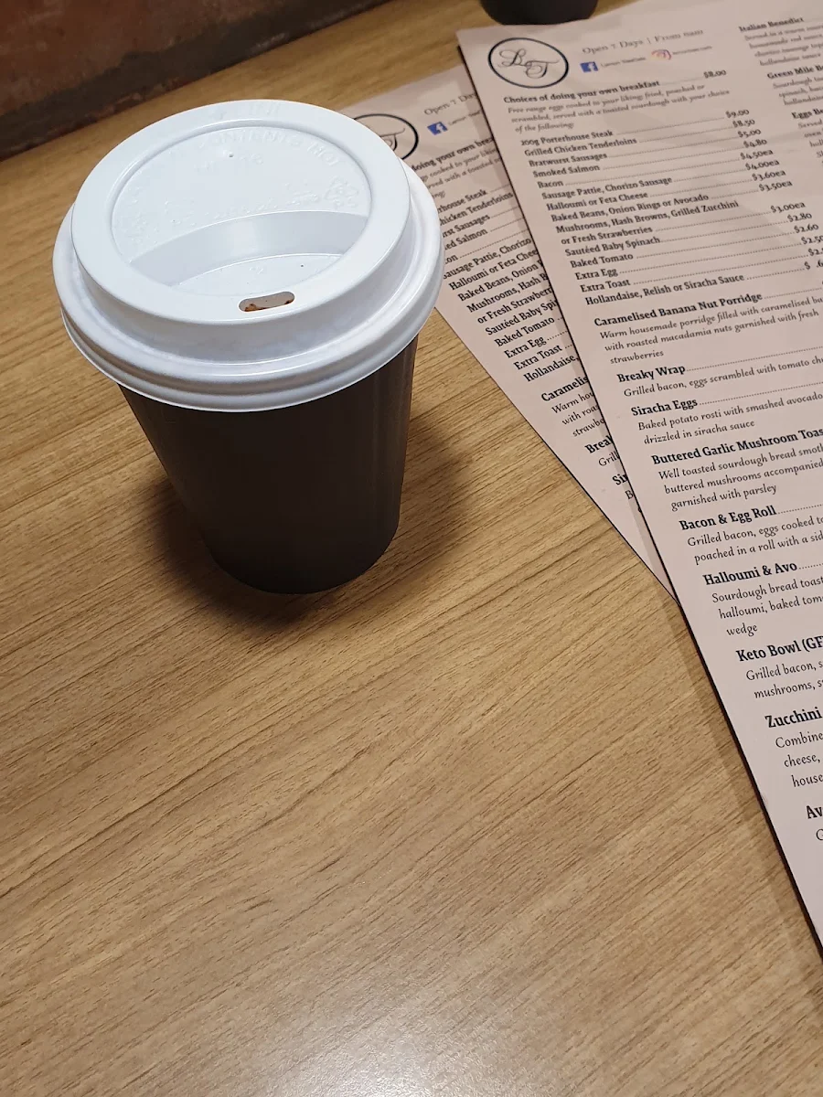 Menu, Lemon Tree Cafe