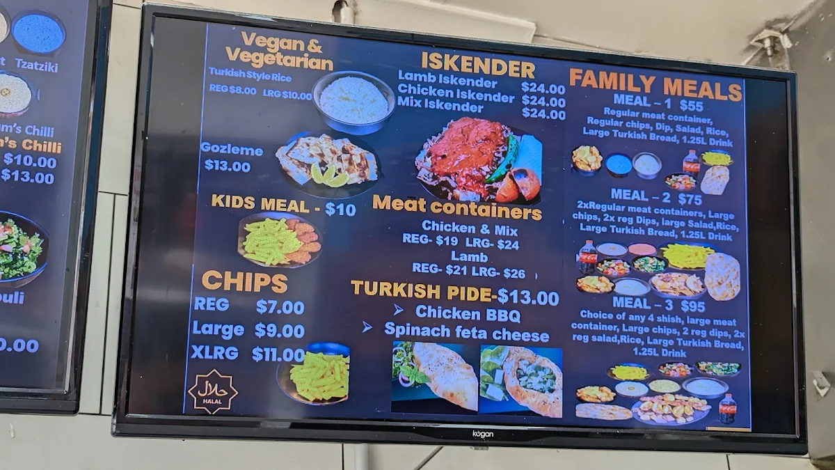 Menu, Charcoal Shish Kebabs