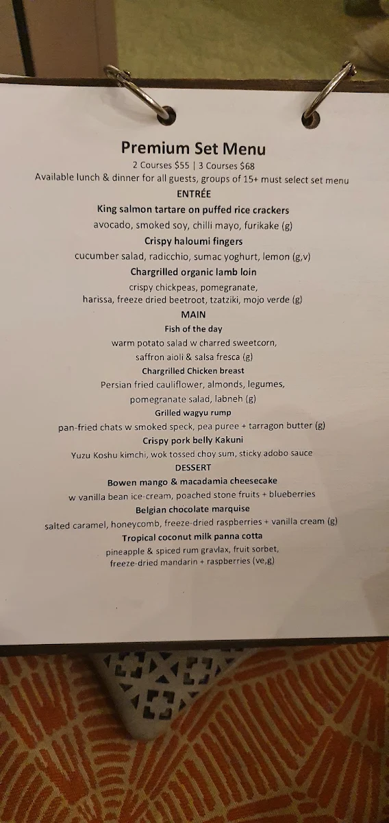 Menu, Green Zebra Restaurant & Bar