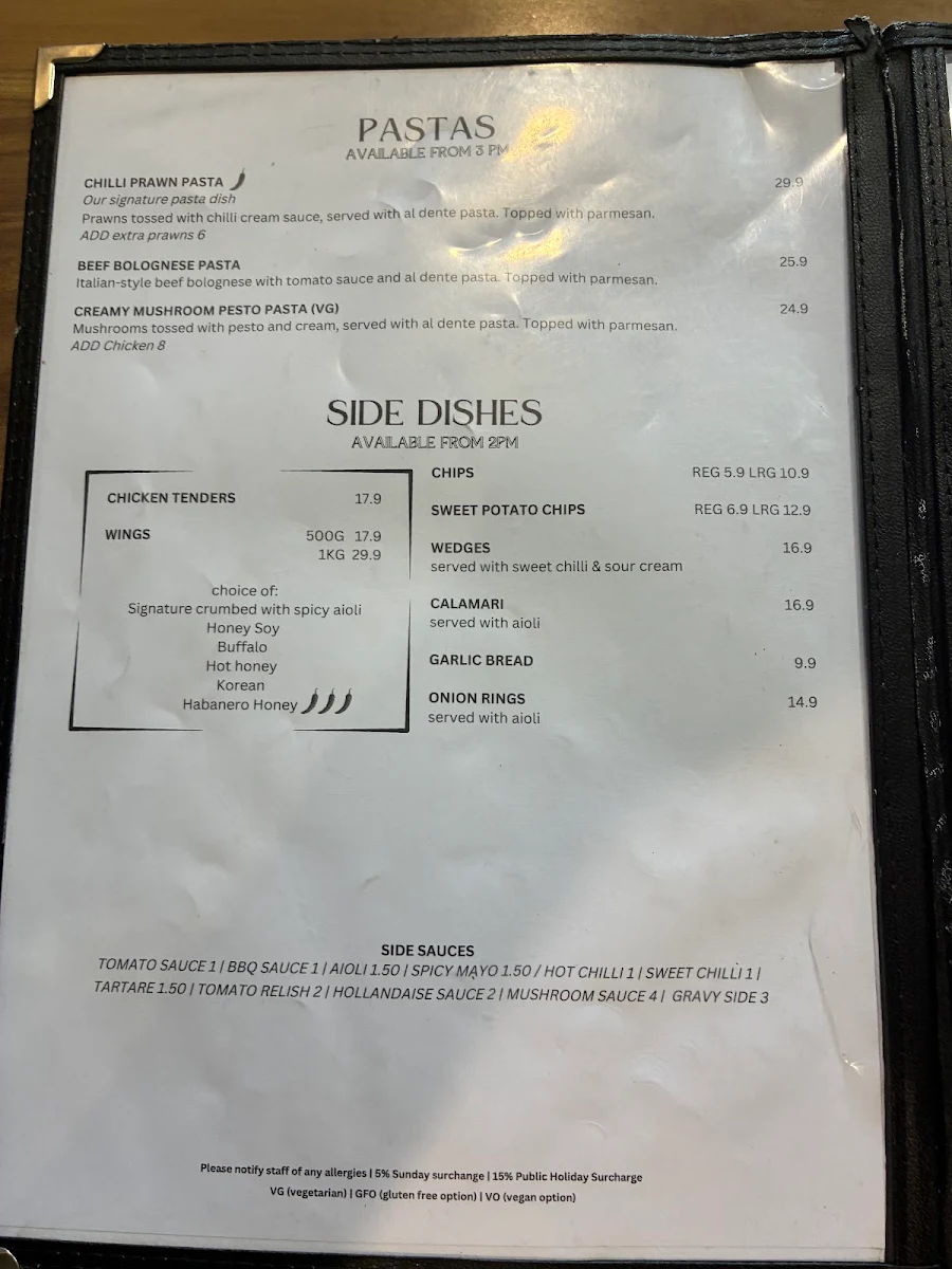 Menu, Mi Casa Café