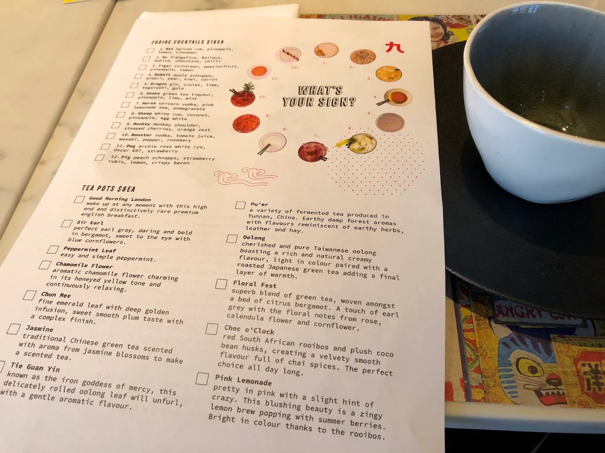 Menu, Natural Nine