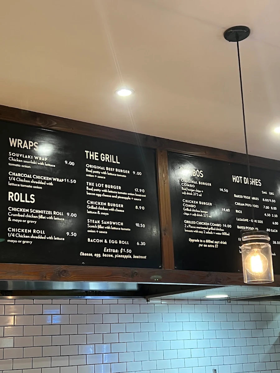 Menu, The Dulwich Hill Chicken Shop