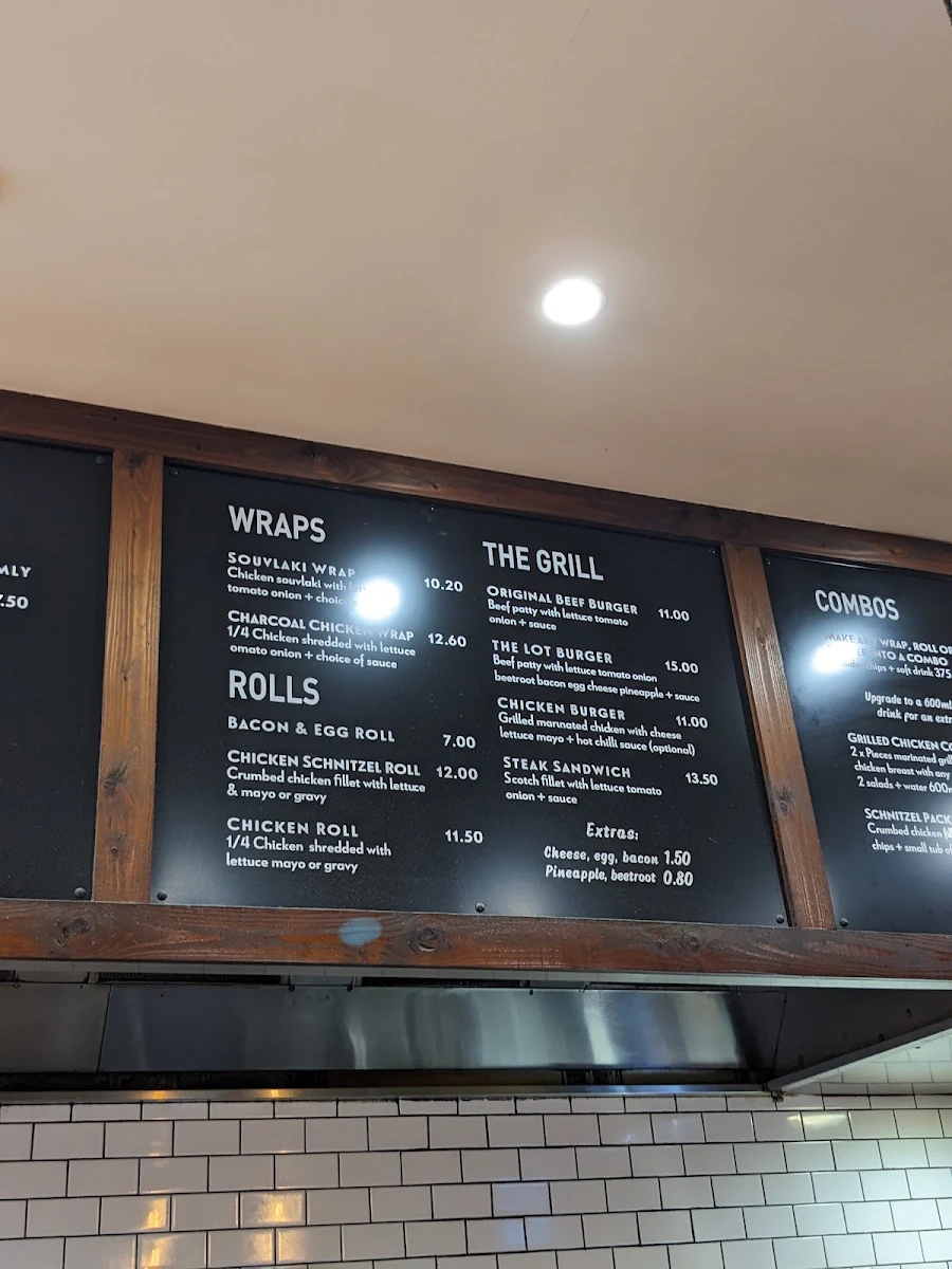 Menu, The Dulwich Hill Chicken Shop